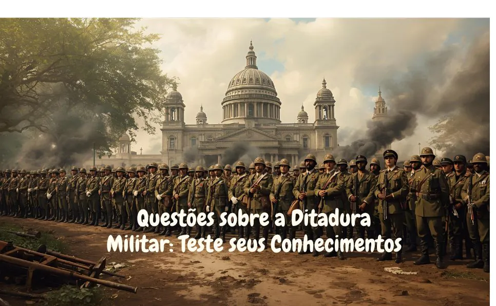 Esta imagem retrata o periodo do Regime Militar no Brasil
