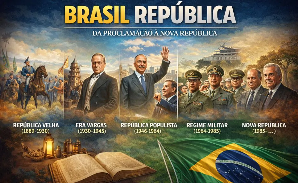 Imagem do artigo Brasil República_ Da Proclamação à Nova República – Guia Completo para ENEM e Concursos