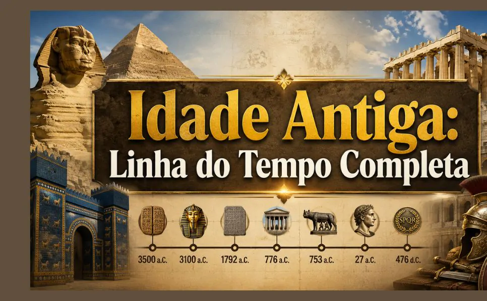 Imagem do artigo Idade Anatiga Linha do Tempo Conheça os Principais Acontecimentos que Marcaram as Primeiras Civilizações